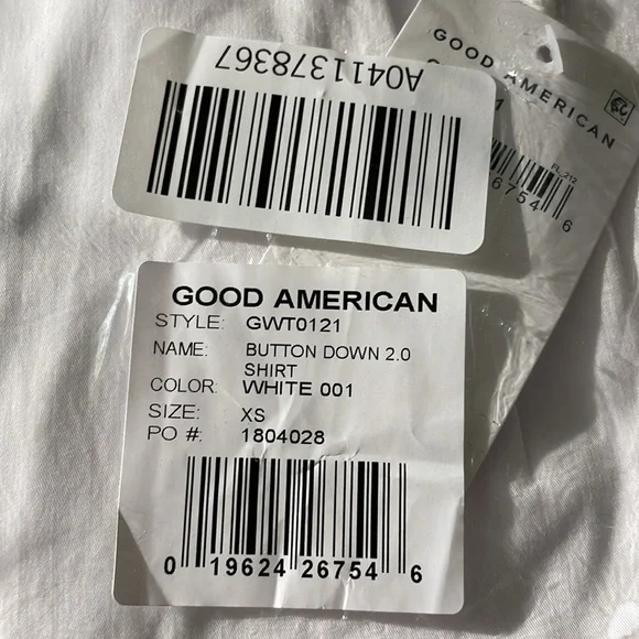 NWT Good Americann BUTTON DOWN 2.0 SHIRT - Picture 8 of 8